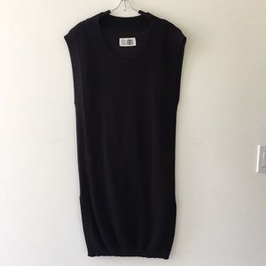 Margiela MM6 Black Cotton Knit Tunic Large